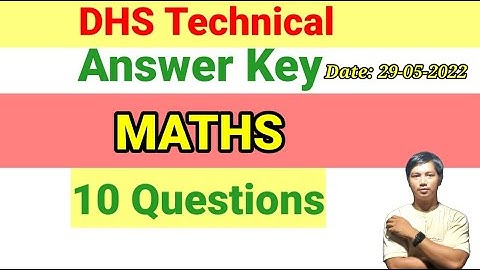 Dhs Maths Answer Key//Dhs Maths Paper 2022//Dhs Technical Maths Answer Key