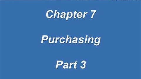 ShopPAK Video Tutorials: Chapter 7 - Purchasing Part 3