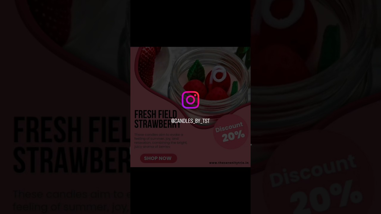 FRESH FIELD STRAWBERRY CANDLES 