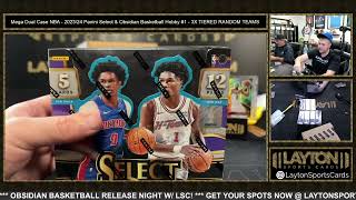 Mega Dual Case NBA   202324 Panini Select & Obsidian Basketball Hobby #1   3X TIERED RANDOM TEAMS 10