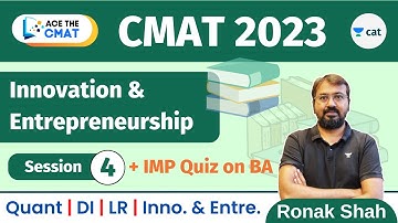 Ace the CMAT 2023 | I and E | Session 4 | New Batch | Ronak Shah