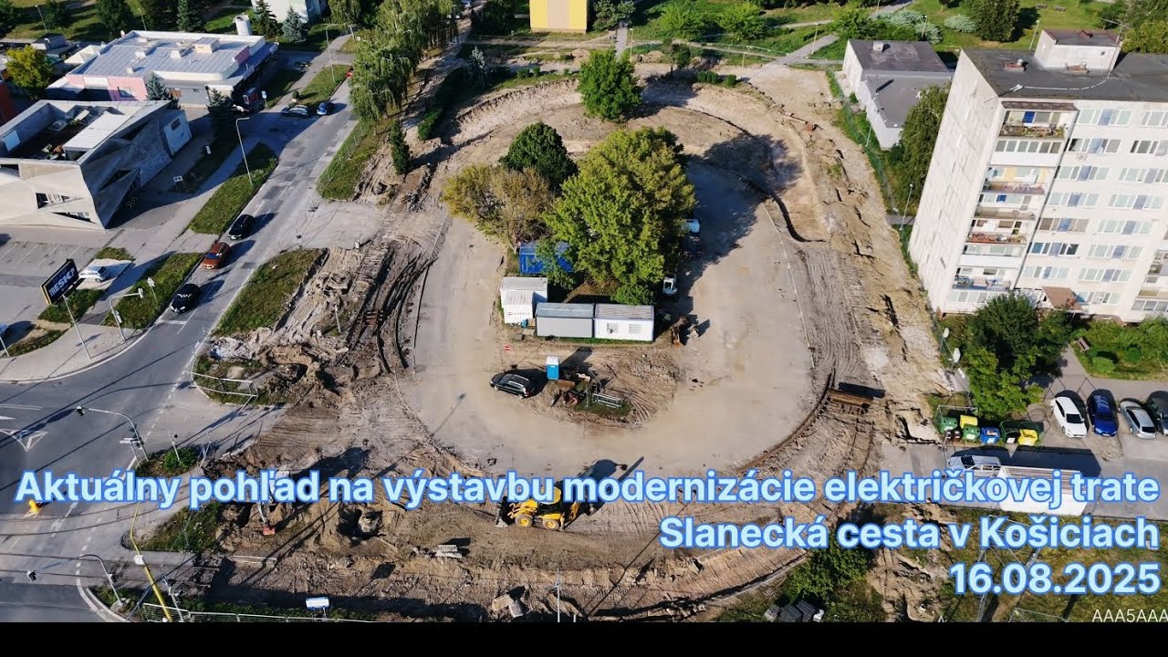 Modernizácia električkovej trate na Slaneckej ceste v Košiciach (16.08.2025) 