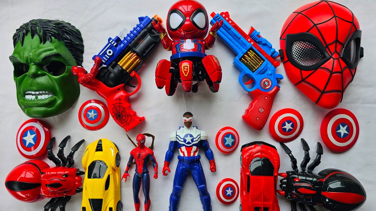 Marvel Toy Series Unboxing, Popular Spider-Man Toy Car, Marvel Popular Action Toy Gun