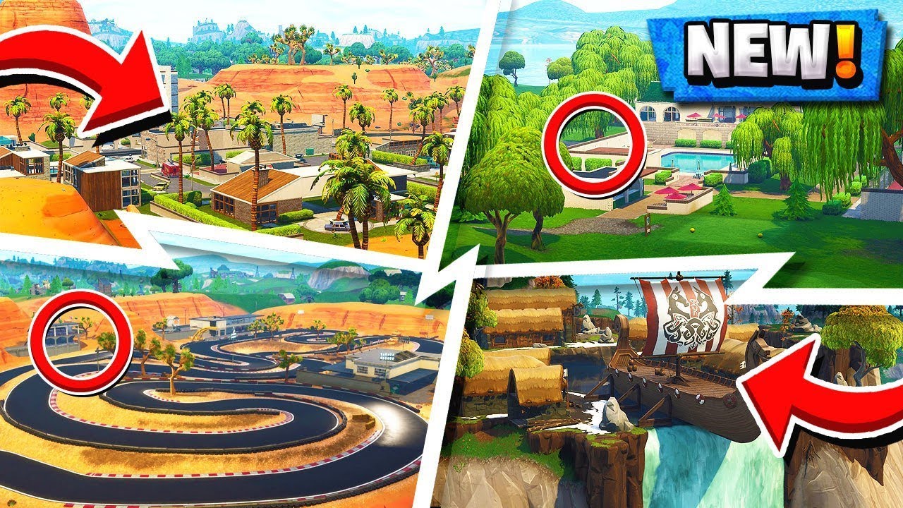 *ALL* Fortnite New LOCATIONS! | Season 5 Map Changes ...