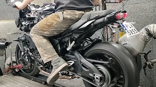 Yamaha MT10 2020 na wydechu Dominator, strojenie na hamowni, pops&bangs