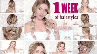 BACK TO SCHOOL: 1 WEEK OF HAIRSTYLES  or everyday - easy, cute, quick hair tutorial