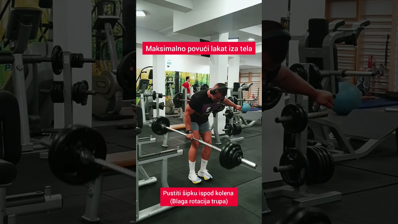 Jednoručno veslanje šipkom - Đorđe Nikolić