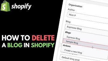 Shopify: How to Delete a Blog