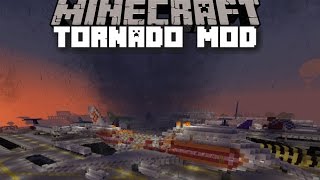 Minecraft TORNADO MOD / SURVIVE THE WILD HURRICANE!! Minecraft