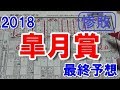 皐月賞 2018 最終予想