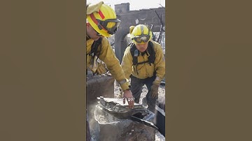 Firefighters recover family heirlooms in home destroyed by wildfire #Shorts