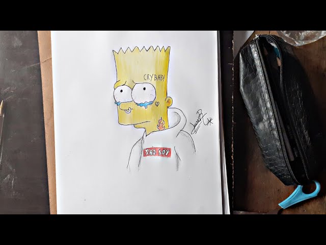 como desenhar Bart Simpson com a skin do trap chavoso(SPEED ART) 