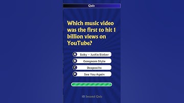 Which music video was the first to hit 1 billion views on YouTube?  #triviatricks #dailyquiz #trivia