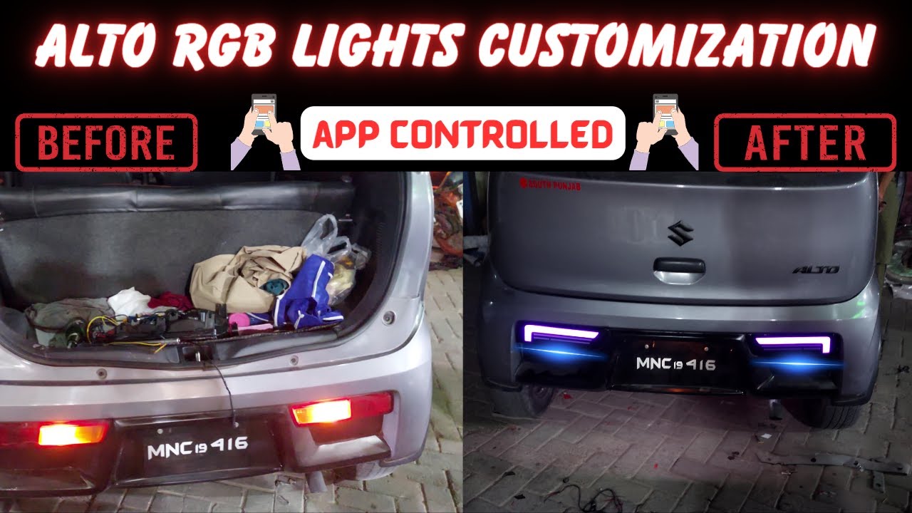 Alto Back Light Modification Car Lighting Modification Car