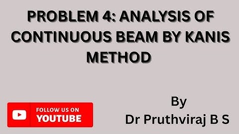 Problem 4: Kanis Method - Continuous Beam