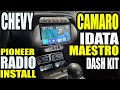2010 - 2015 CHEVY CAMARO IDATALINK MAESTRO DASH KIT / HARNESS -  PIONEER RADIO INSTALL WITH BOSTON