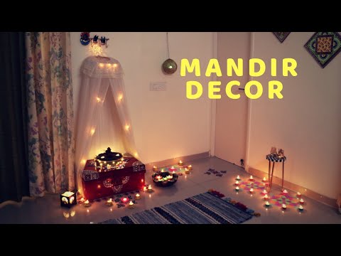 DIWALI Mandir/Temple Decoration | Pooja Decoration ideas at home ...