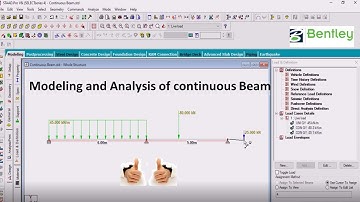 Modeling and Analysis of Continuous Beam using Staad Pro V8i series 4 | AES