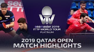 Timo B./Patrick F. vs Emmanuel L./Tristan F. | 2019 ITTF Qatar Open Highlights (Pre)