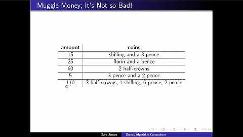 Greedy Algorithms - Making Change