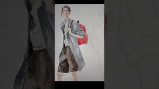 Watercolor fashion illustration #artist #fashion #watercolor #illustration #painting #sketch #art