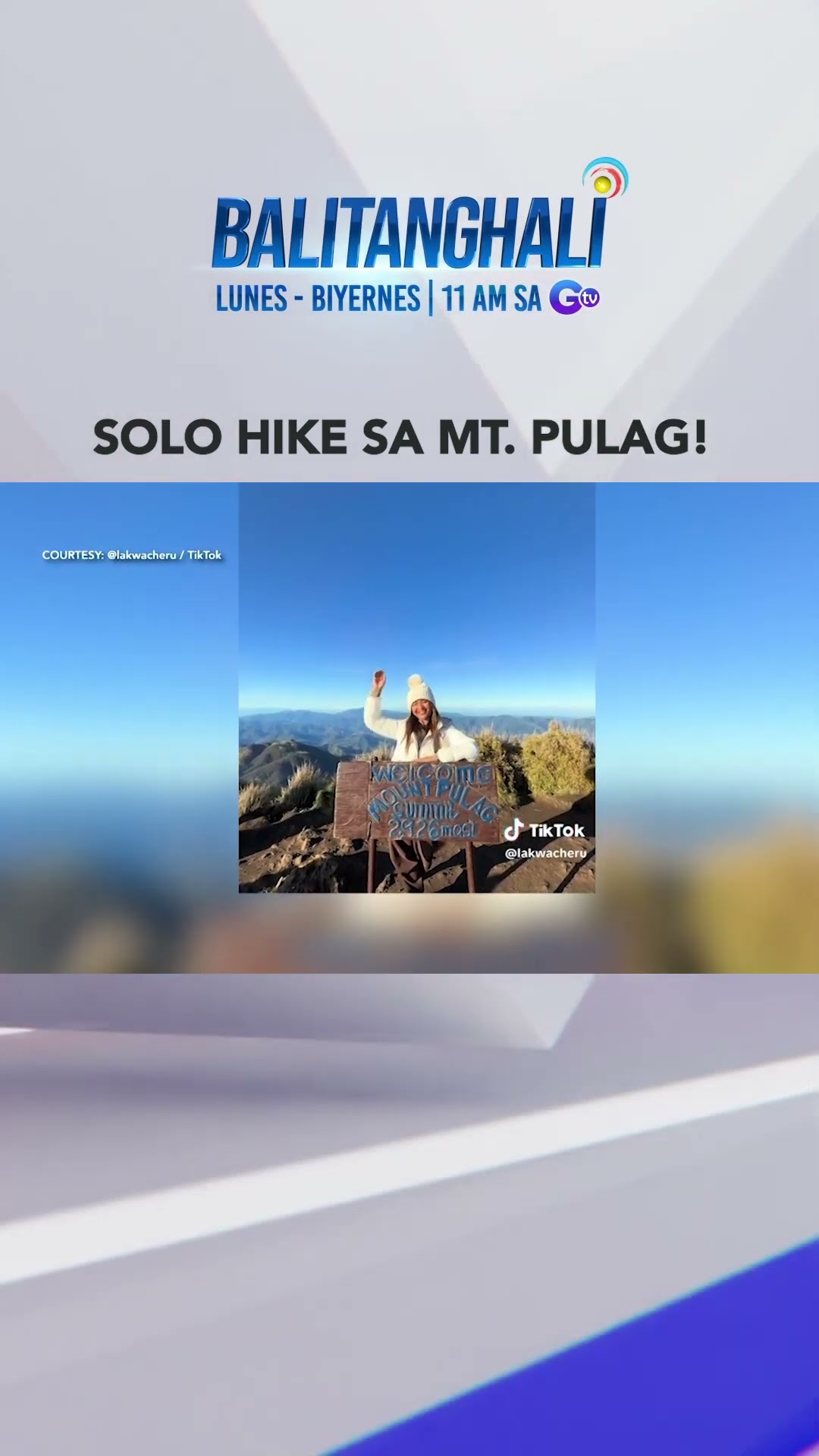 Travel vlogger, narating ang tuktok ng Mt. Pulag sa unang solo hike niya #shorts | Balitanghali