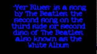 Yer Blues with Lyrics The Beatles High Quality Audio
