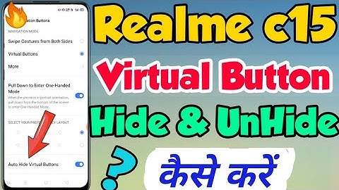 Realme c15 Phone mein Virtual button Hide or UnHide kaise kare | hide virtual button in realme c15