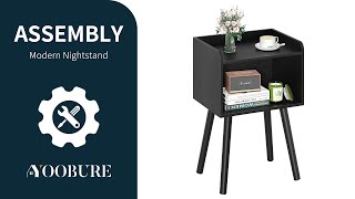 🛠️Yoobure Mid Century Modern Nightstand Assembly Video🛠️ Wealth
