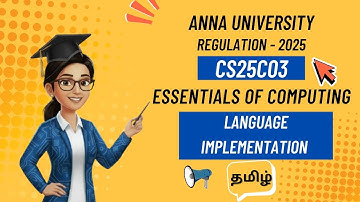 Language implementation in essentials of computing tamil||CS25C03||Anna University regulation 2025.