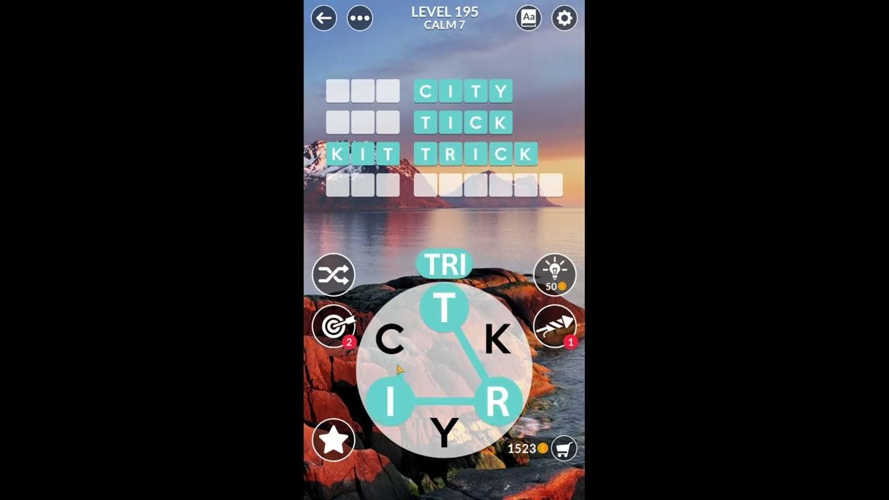 Wordscapes Uncrossed Level 195 Answers - YouTube