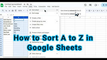 How to Sort A to Z in Google Sheets Updated 2025 #excel #googlesheets