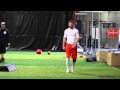 Quarterback throwing mechanics training session