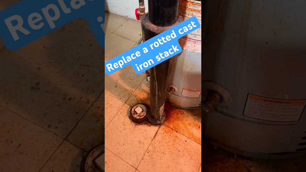 How to replace a rotted cast iron stack