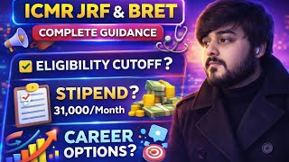 ICMR JRF BRET Examination 2026 Complete Guide Eligibility Cutoff Stipend Career Option Biology PwD
