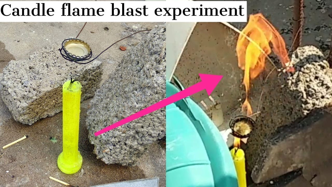experiment to make fire explosion with candle wax candle wax blast