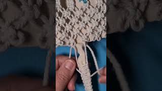Macrame flower bag tutorial 👜 Step ➡️ Tie square knot continuous #bag #flower #tutorial #macrame Update