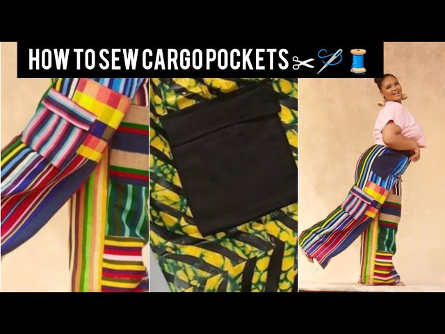 【BOK PLACE】Cargo Pocket Stitch Hot Trend Long Wide Hip PT HOW TO SEW TRENDING CARGO-POCKET ||SEWING TUTORIAL - YouTube