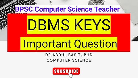 Database Keys | Most Important Question | BPSC Computer Science Teacher | Stet Computer science