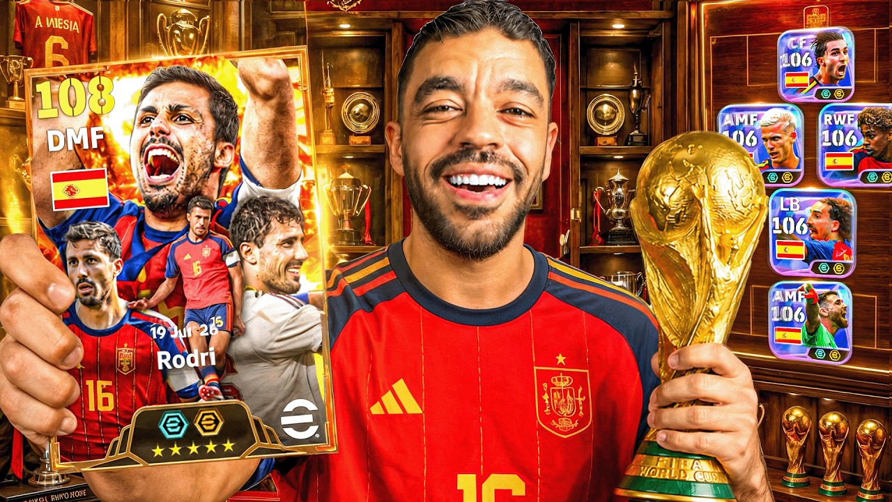 رحلة البحث عن افضل لاعب في كأس العالم🤯مع اسبانيا بين الماضي والحاضر🔥|efootbal 2026