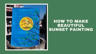 Creating a Mesmerizing Sunset Painting 🌅 | Artistic Time-Lapse Showcase