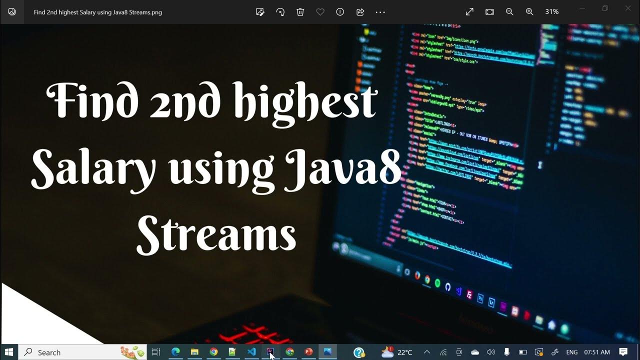 Find the second highest salary using Java8 streams - YouTube