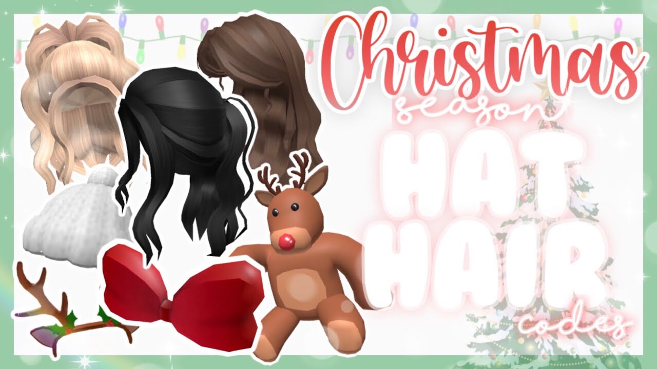 Aesthetic Christmas Hats, hair accessory CODES for ROBLOX bloxburg and ...