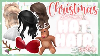 Aesthetic Christmas Hats, hair accessory CODES for ROBLOX bloxburg  and more (iiRees)