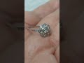 кольцо с бриллиантом и алмазами