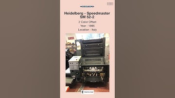 Used Offset Machine For SALE | Heidelberg - Speedmaster SM 52-2 @Machinedalal