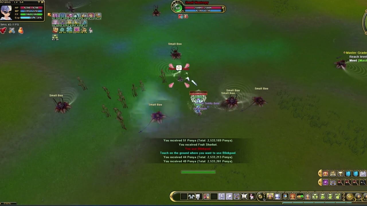 Flyff Universe - Psykeeper on Master Quest one-shotting mobs