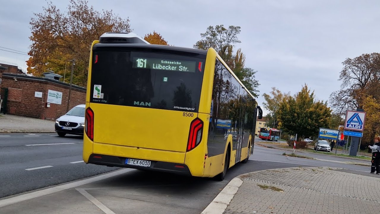 Von Berlin Zob Nach Flughafen Schönefeld Mit Bus Bus Berlin | Mitfahrt im kompl. 161 von Schöneiche, Dorfaue bis S