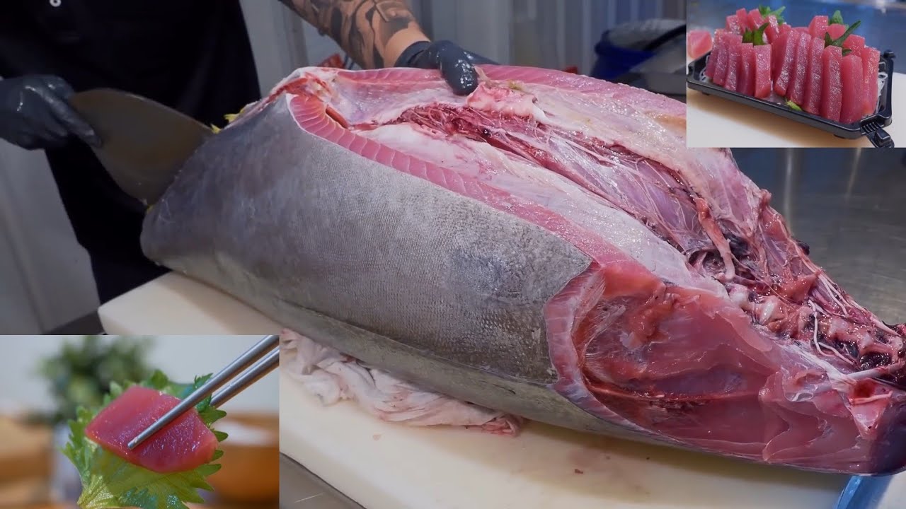 World’s Sharpest Tuna Knife! 🇺🇸 Insane Yellowfin Tuna Cutting Skills in America