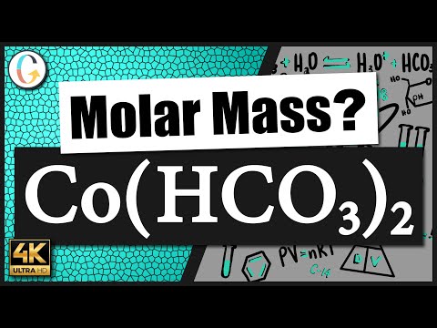 Video How to find the molar mass of Co(HCO3)2 (Cobalt (II) Bicarbonate) - youtube
